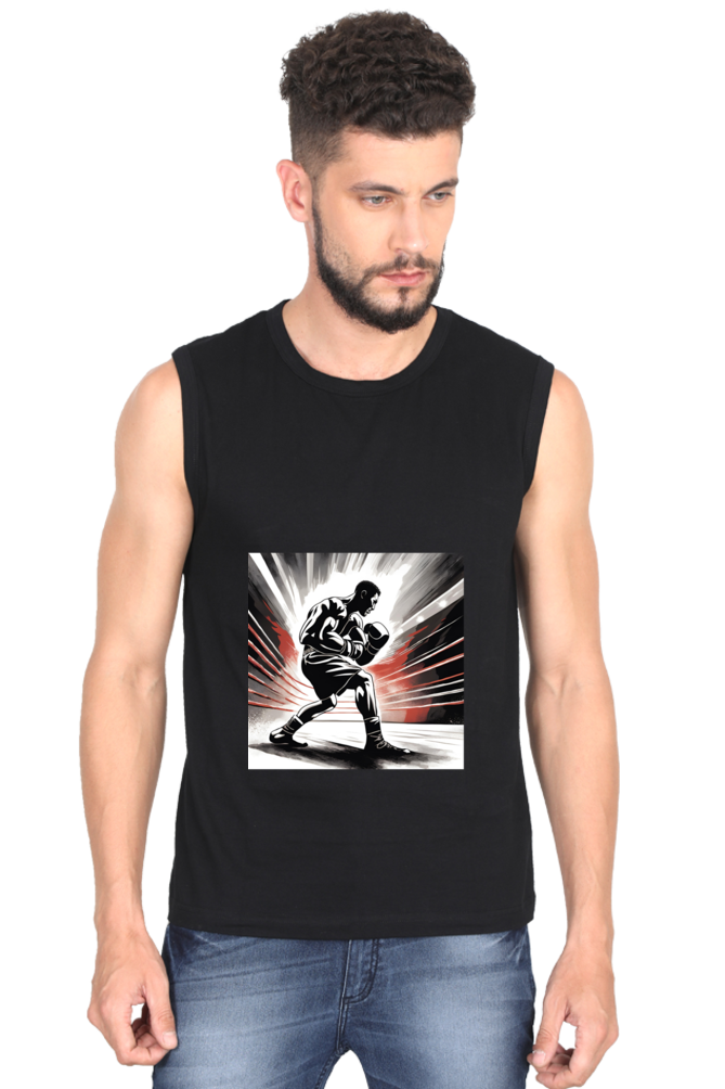 Male Round Neck Sleeveless